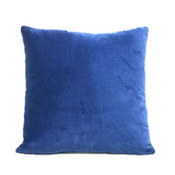 Housse de coussin camaïeu bleu motifs coraux