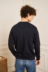 SWEAT BLEU MARINE CLASSIQUE PETIT LOGO