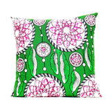 Housse de coussin Africa attrape rêve rose et vert