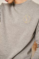 SWEAT GRIS CLASSIQUE PETIT LOGO HOMME