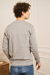 SWEAT GRIS CLASSIQUE PETIT LOGO HOMME