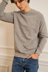SWEAT GRIS CLASSIQUE PETIT LOGO HOMME