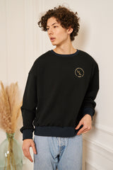 SWEAT EPAIS NOIR PETIT LOGO