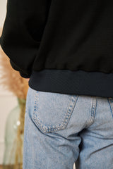 SWEAT EPAIS NOIR PETIT LOGO