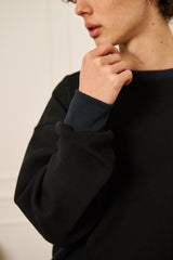 SWEAT EPAIS NOIR PETIT LOGO