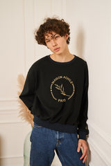 SWEAT EPAIS NOIR GROS LOGO