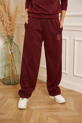 Pantalon de jogging bordeaux