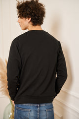 SWEAT NOIR CLASSIQUE PETIT LOGO HOMME