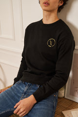 SWEAT NOIR CLASSIQUE PETIT LOGO HOMME