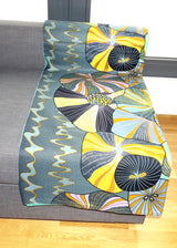 Plaid Africa nénuphar turquoise psychédélique