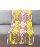 Plaid Africa ananas jaune et saumon
