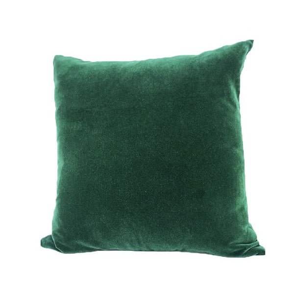 Housse de coussin camaïeu vert motifs coraux