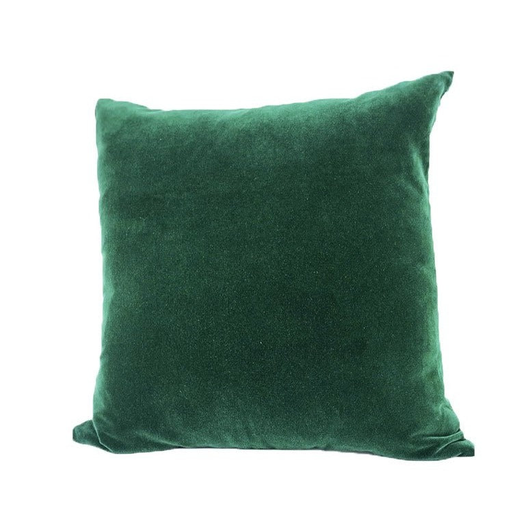 Housse de coussin camaïeu vert motifs coraux