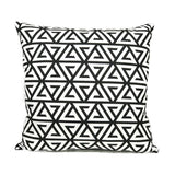 Housse de coussin losange graphique noir et blanc