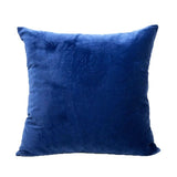 Housse de coussin Africa à rond bi-colore bleu et marron sur fond gris et noir